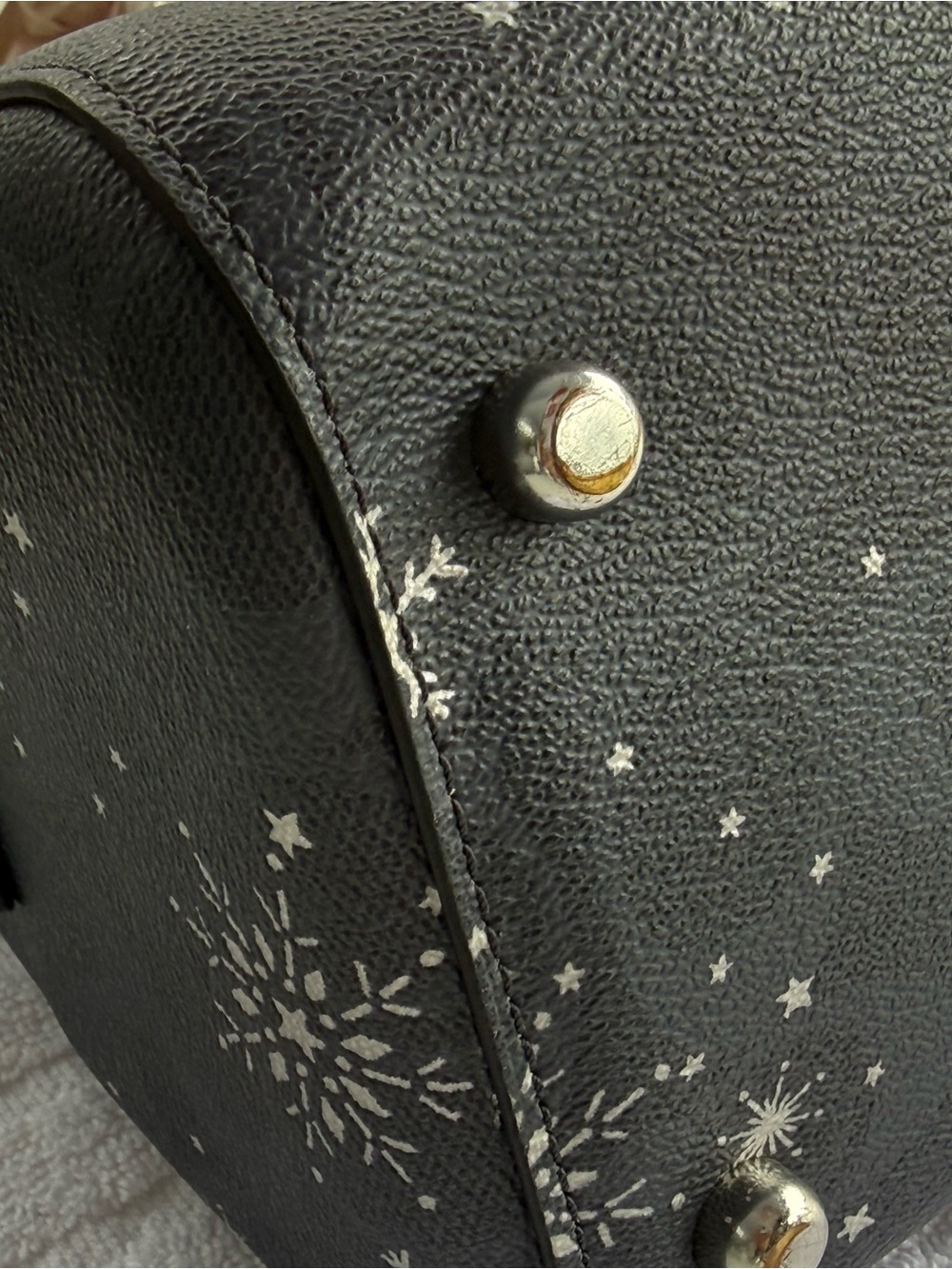 Coach Black/Grey Snowflake Signature Medium Rowan with Detachable Strap - Picture 7 of 11